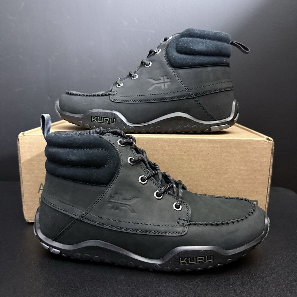 Kuru Quest Mens Size 10 Smokestack Black Outdoor Trail Shoes Boots Casual